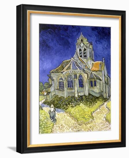 L'Eglise d'Auvers-sur-Oise-Vincent van Gogh-Framed Giclee Print