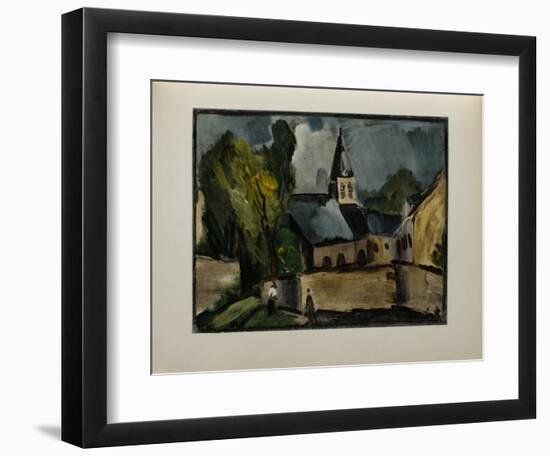 L'Eglise de Bougival, 1913-Maurice De Vlaminck-Framed Collectable Print