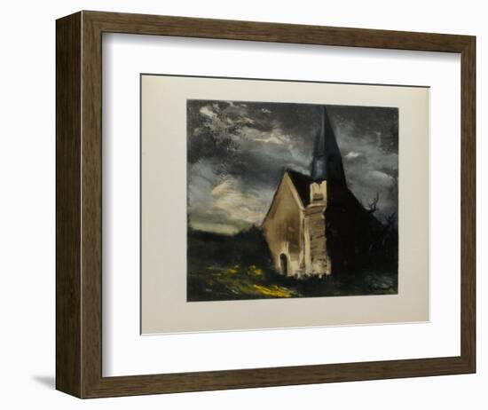 L'Eglise de Saint Lubin, 1934-Maurice De Vlaminck-Framed Collectable Print