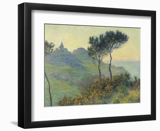 L'église De Varengeville, Soleil Couchant, 1882 (Oil on Canvas)-Claude Monet-Framed Giclee Print