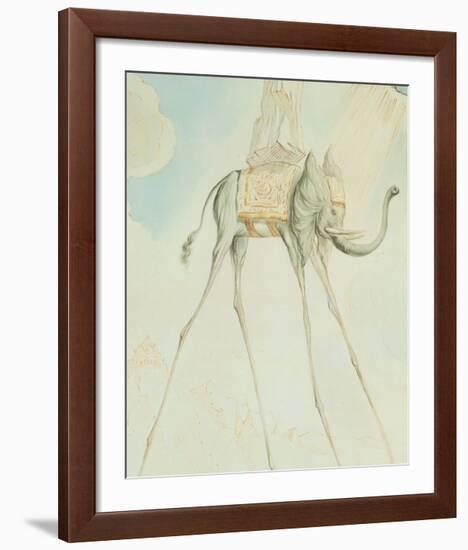 L'Elephante Giraffe-Salvador Dalí-Framed Art Print