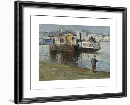 L'embarcadere sur la Seine-Frank Myers Boggs-Framed Premium Giclee Print