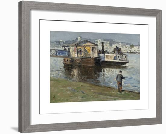 L'embarcadere sur la Seine-Frank Myers Boggs-Framed Premium Giclee Print