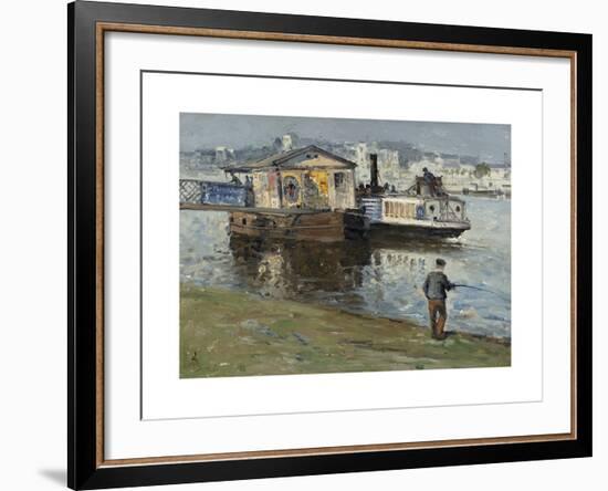 L'embarcadere sur la Seine-Frank Myers Boggs-Framed Premium Giclee Print