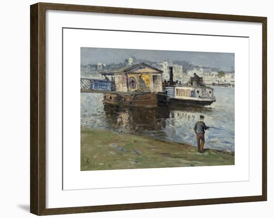 L'embarcadere sur la Seine-Frank Myers Boggs-Framed Premium Giclee Print