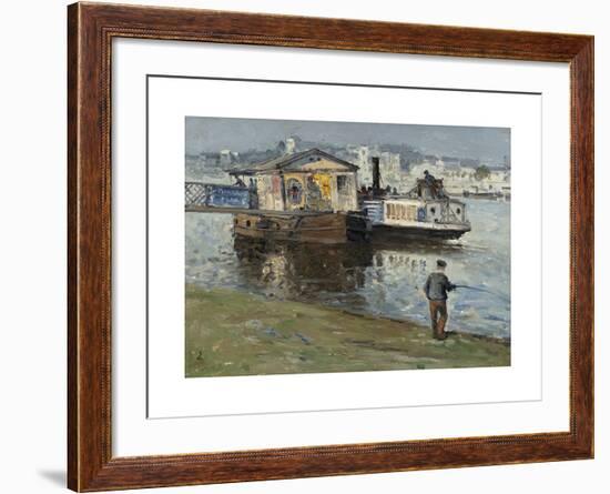 L'embarcadere sur la Seine-Frank Myers Boggs-Framed Premium Giclee Print