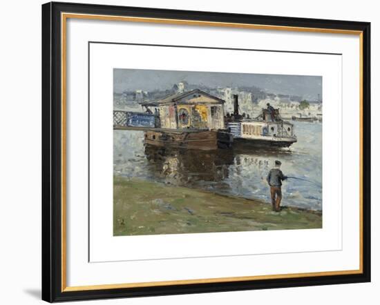 L'embarcadere sur la Seine-Frank Myers Boggs-Framed Premium Giclee Print