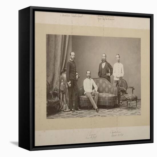 L'empereur François Joseph 1er (1830-1916), l'archiduc Charles-Louis, l'archiduc Louis-Victor,-Ludwig Angerer-Framed Premier Image Canvas