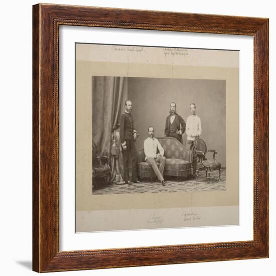 L'empereur François Joseph 1er (1830-1916), l'archiduc Charles-Louis, l'archiduc Louis-Victor,-Ludwig Angerer-Framed Giclee Print