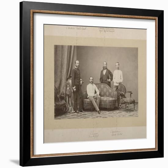 L'empereur François Joseph 1er (1830-1916), l'archiduc Charles-Louis, l'archiduc Louis-Victor,-Ludwig Angerer-Framed Giclee Print