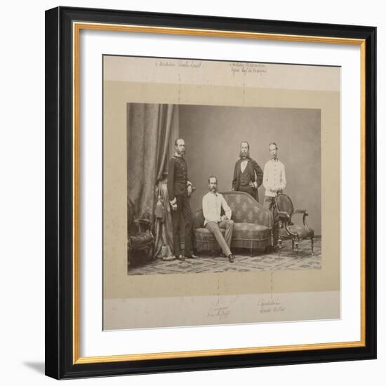 L'empereur François Joseph 1er (1830-1916), l'archiduc Charles-Louis, l'archiduc Louis-Victor,-Ludwig Angerer-Framed Giclee Print