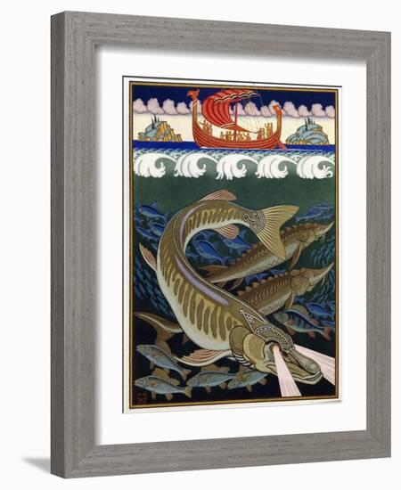 L'empire De La Mer (Sea Empire). Conte Traditionnel Russe. Oeuvre De Ivan Yakovlevich Bilibin (Bili-Ivan Bilibin-Framed Giclee Print