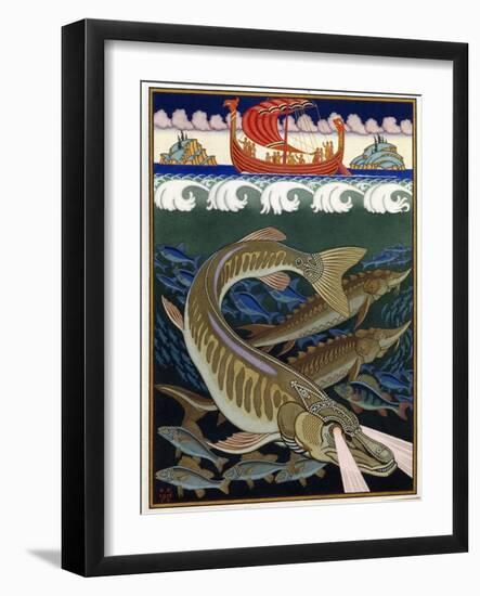 L'empire De La Mer (Sea Empire). Conte Traditionnel Russe. Oeuvre De Ivan Yakovlevich Bilibin (Bili-Ivan Bilibin-Framed Giclee Print