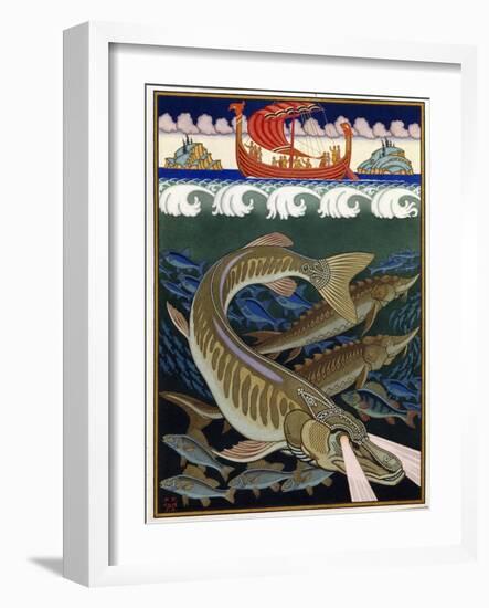 L'empire De La Mer (Sea Empire). Conte Traditionnel Russe. Oeuvre De Ivan Yakovlevich Bilibin (Bili-Ivan Bilibin-Framed Giclee Print