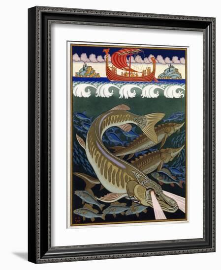 L'empire De La Mer (Sea Empire). Conte Traditionnel Russe. Oeuvre De Ivan Yakovlevich Bilibin (Bili-Ivan Bilibin-Framed Giclee Print
