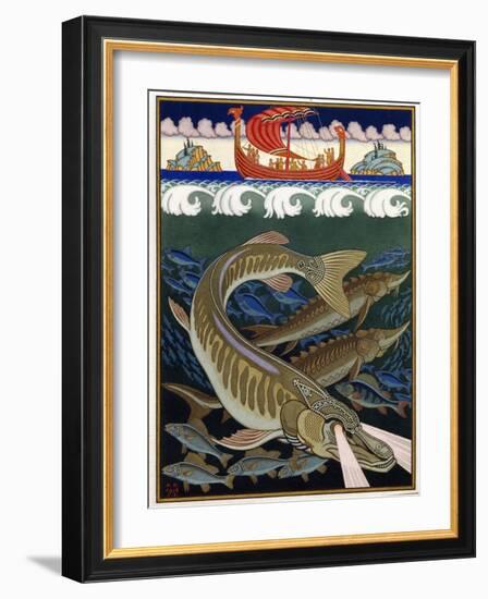 L'empire De La Mer (Sea Empire). Conte Traditionnel Russe. Oeuvre De Ivan Yakovlevich Bilibin (Bili-Ivan Bilibin-Framed Giclee Print