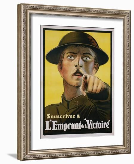 L'Emprunt De La "Victoire" Recruitment Poster-null-Framed Giclee Print