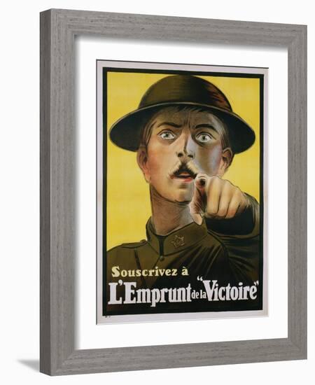 L'Emprunt De La "Victoire" Recruitment Poster-null-Framed Giclee Print