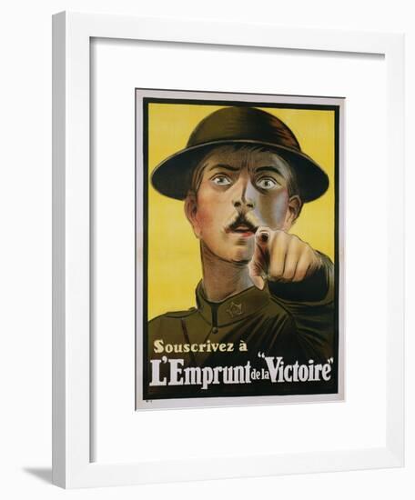 L'Emprunt De La "Victoire" Recruitment Poster-null-Framed Giclee Print