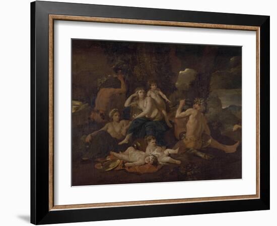 L'enfance de Bacchus-Nicolas Poussin-Framed Giclee Print