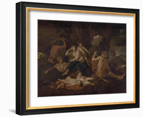 L'enfance de Bacchus-Nicolas Poussin-Framed Giclee Print