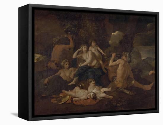 L'enfance de Bacchus-Nicolas Poussin-Framed Premier Image Canvas