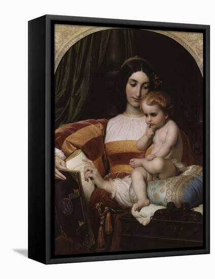 L'Enfance de Pic de La Mirandole-Paul Delaroche-Framed Premier Image Canvas