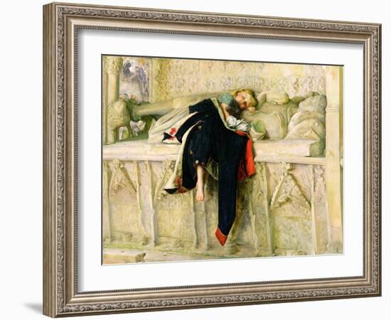 L'Enfant Du Regiment (The Random Shot) 1855 (Oil on Paper Laid Down on Board)-John Everett Millais-Framed Giclee Print