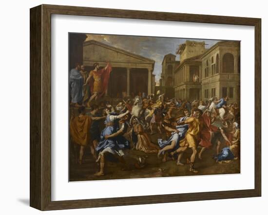 L'enlèvement des Sabines-Nicolas Poussin-Framed Giclee Print