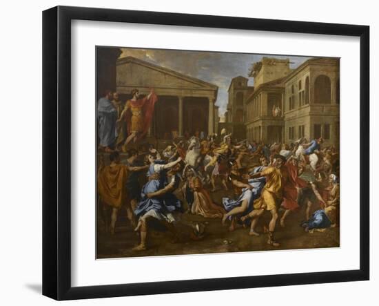 L'enlèvement des Sabines-Nicolas Poussin-Framed Giclee Print