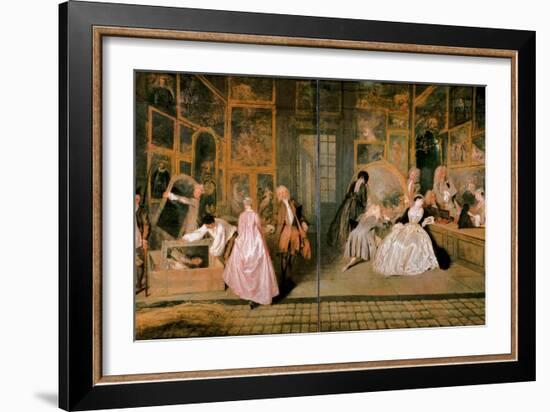 L'Enseigne De Gersaint, 1720-Jean Antoine Watteau-Framed Giclee Print