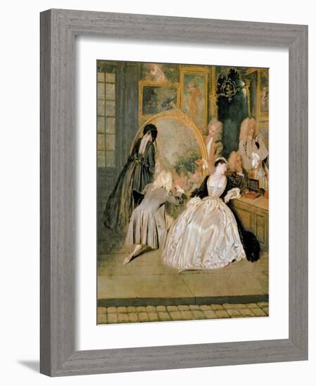 L'Enseigne De Gersaint, 1720-Jean Antoine Watteau-Framed Giclee Print