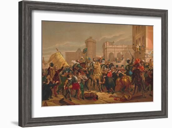 L'Entree D'Henri IV a Paris (The Entry of Henri IV into Pari), 1817-Francois Pascal Simon Gerard-Framed Giclee Print