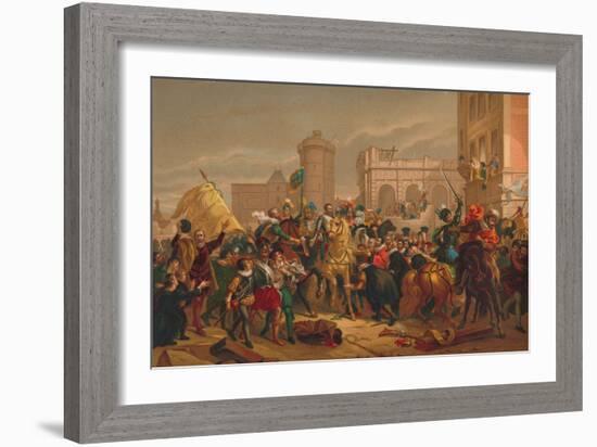 L'Entree D'Henri IV a Paris (The Entry of Henri IV into Pari), 1817-Francois Pascal Simon Gerard-Framed Giclee Print