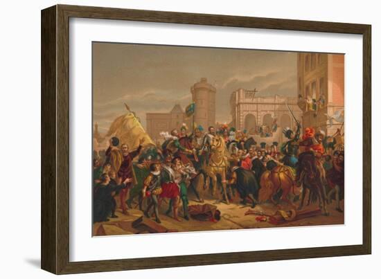 L'Entree D'Henri IV a Paris (The Entry of Henri IV into Pari), 1817-Francois Pascal Simon Gerard-Framed Giclee Print