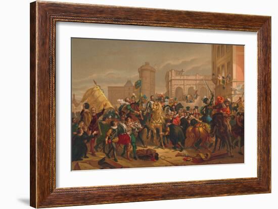 L'Entree D'Henri IV a Paris (The Entry of Henri IV into Pari), 1817-Francois Pascal Simon Gerard-Framed Giclee Print