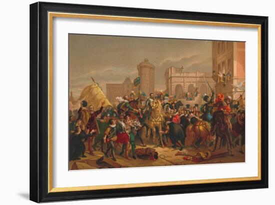 L'Entree D'Henri IV a Paris (The Entry of Henri IV into Pari), 1817-Francois Pascal Simon Gerard-Framed Giclee Print