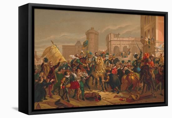 L'Entree D'Henri IV a Paris (The Entry of Henri IV into Pari), 1817-Francois Pascal Simon Gerard-Framed Premier Image Canvas