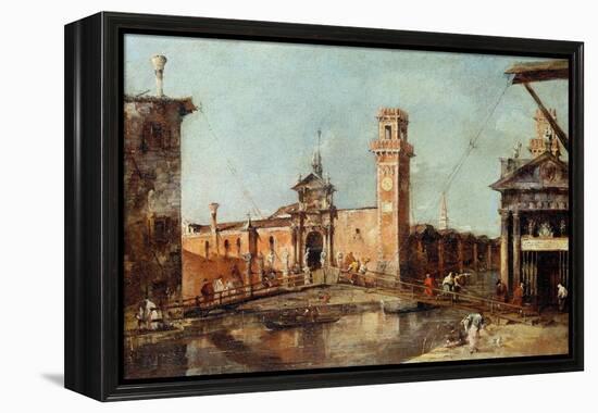 L'entree De L'arsenal De Venise  (The Entrance to the Arsenal in Venice) Peinture De Francesco Gua-Francesco Guardi-Framed Premier Image Canvas