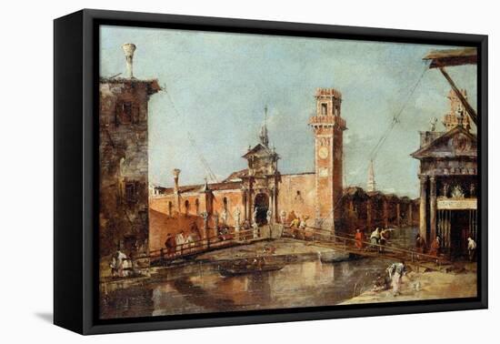 L'entree De L'arsenal De Venise  (The Entrance to the Arsenal in Venice) Peinture De Francesco Gua-Francesco Guardi-Framed Premier Image Canvas