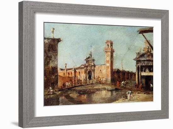L'entree De L'arsenal De Venise  (The Entrance to the Arsenal in Venice) Peinture De Francesco Gua-Francesco Guardi-Framed Giclee Print