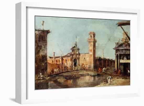 L'entree De L'arsenal De Venise  (The Entrance to the Arsenal in Venice) Peinture De Francesco Gua-Francesco Guardi-Framed Giclee Print