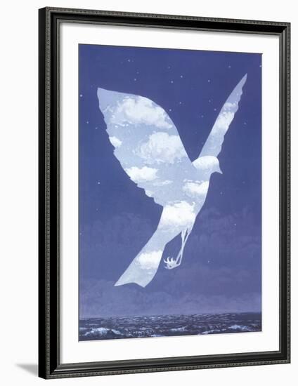 L’entree en scene-Rene Magritte-Framed Art Print