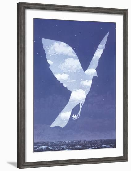 L’entree en scene-Rene Magritte-Framed Art Print