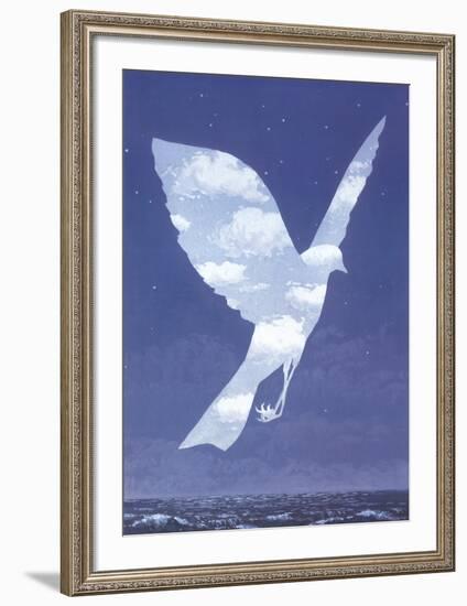 L’entree en scene-Rene Magritte-Framed Art Print