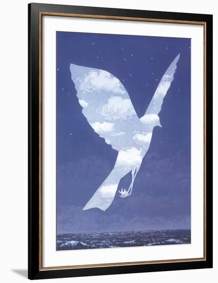 L’entree en scene-Rene Magritte-Framed Art Print