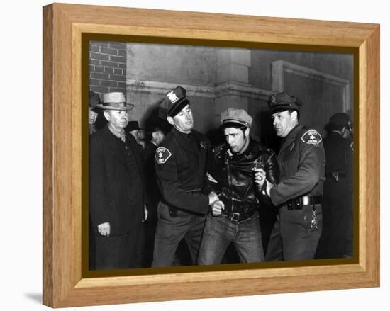 L'Equipee Sauvage THE WILD ONE by Laszlo Benedek with Marlon Brando, 1953 (b/w photo)-null-Framed Stretched Canvas