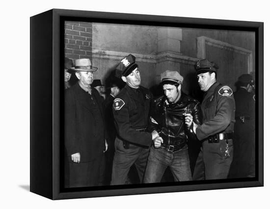 L'Equipee Sauvage THE WILD ONE by Laszlo Benedek with Marlon Brando, 1953 (b/w photo)-null-Framed Stretched Canvas