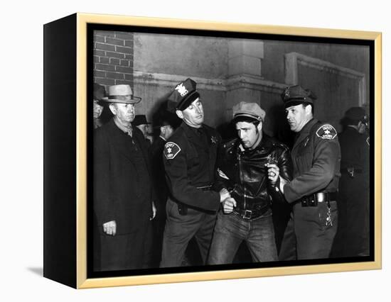 L'Equipee Sauvage THE WILD ONE by Laszlo Benedek with Marlon Brando, 1953 (b/w photo)-null-Framed Stretched Canvas