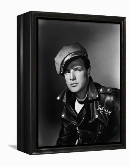 L'Equipee Sauvage THE WILD ONE by Laszlo Benedek with Marlon Brando, 1953 (b/w photo)-null-Framed Stretched Canvas